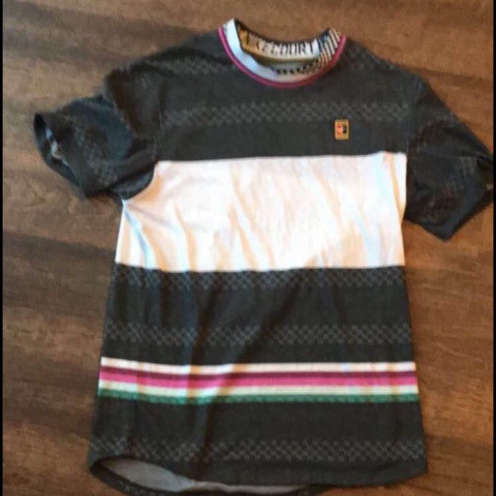 Australian Open mens checkered tennis shirt